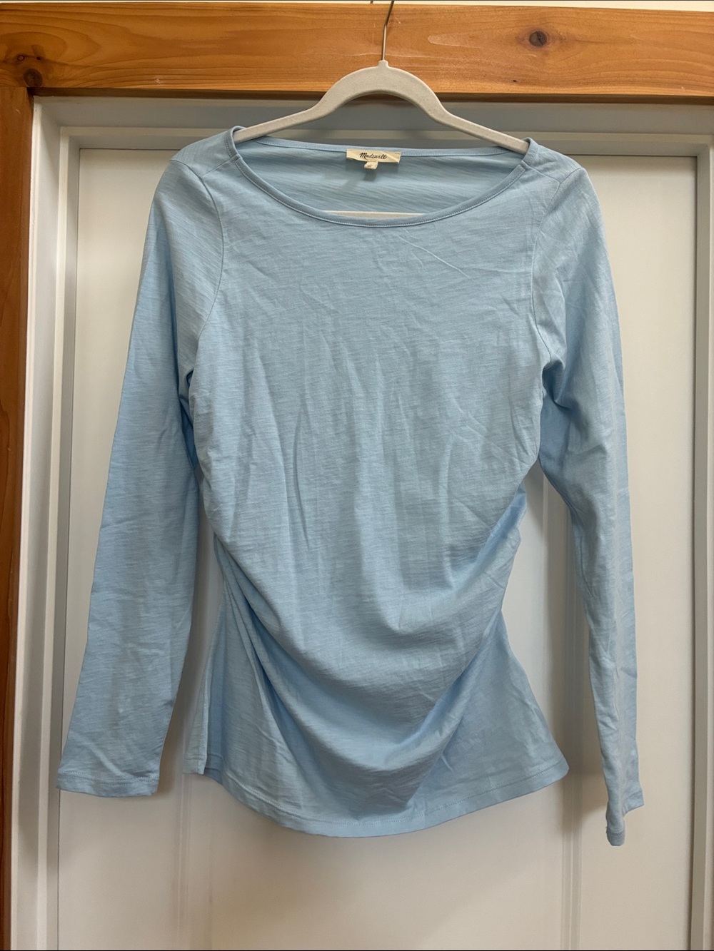Madewell Light Blue Long Sleeve Tee
